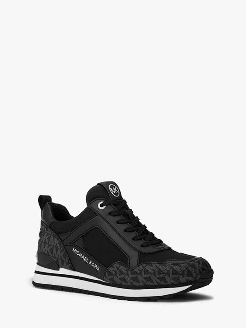 Michael Kors Wilma Trainer Tech Canvas Black/White Sneakers size 8